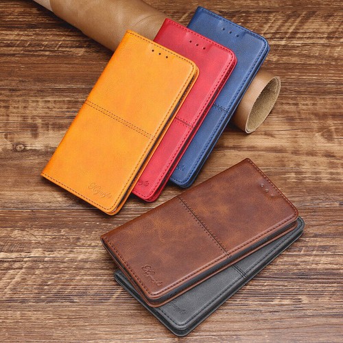 Magnetic leather wallet phone - magnetic,