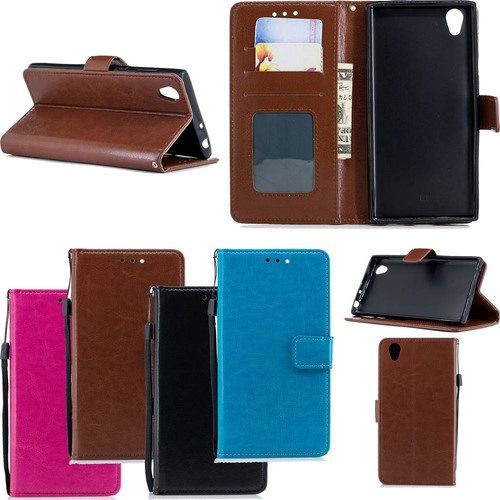 Flip wallet leather stand - leather,